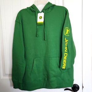 NWT John Deere Graphic Hoodie Pullover Women Size Large